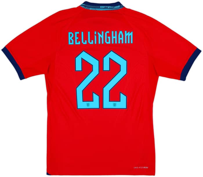 2022-23 England Authentic Away Shirt Bellingham #22 - 10/10 - (M)