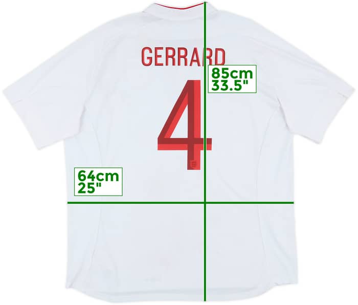 2012-13 England Home Shirt Gerrard #4 - 5/10 - (3XL)