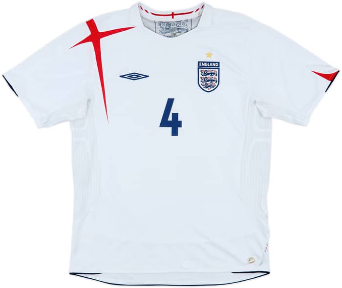2005-07 England Home Shirt Gerrard #4 - 7/10 - (L)