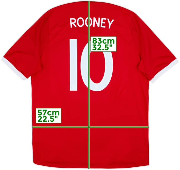 2010-11 England Away Shirt Rooney #10 - 8/10 - (XL)