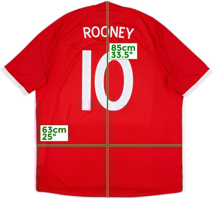 2010-11 England Away Shirt Rooney #10 - 10/10 - (XXL)