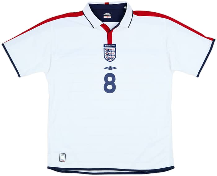 2003-05 England Home Shirt Scholes #8 - 9/10 - (XL)