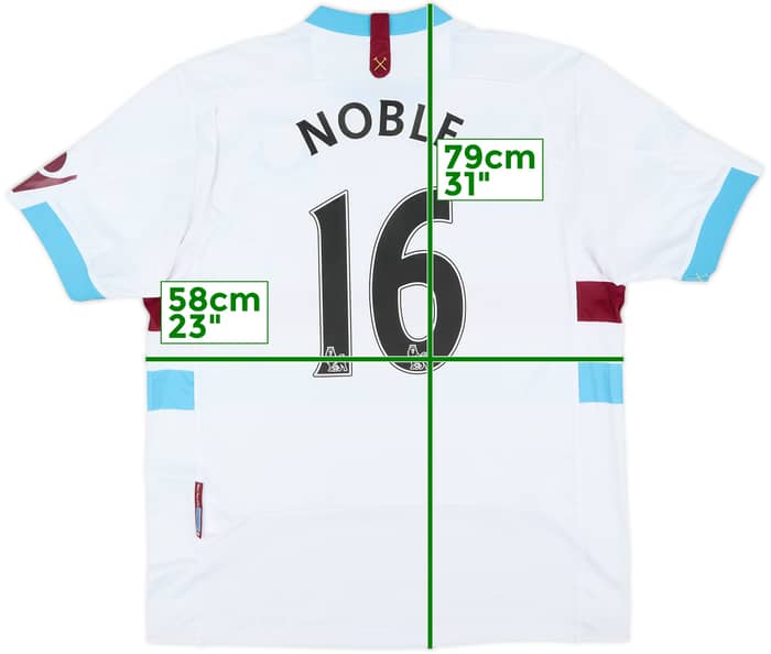 2010-12 West Ham Away Shirt Noble #16 - 9/10 - (L)