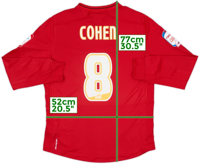 2012-13 Nottingham Forest Home L/S Shirt Cohen #8 - 8/10 - (L)