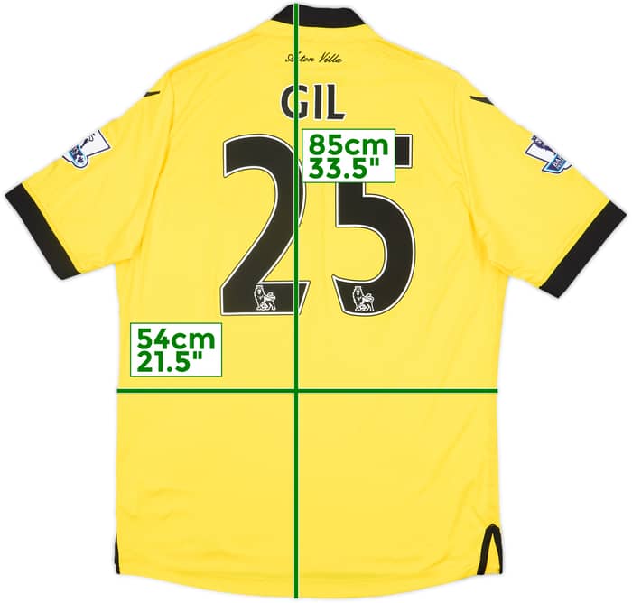 2015-16 Aston Villa Away Shirt Gil #25 - 8/10 - (L)