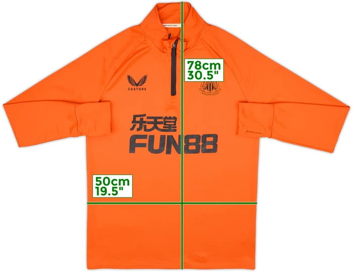 2021-22 Newcastle United Castore 1/4 Zip Training Top - 8/10 - (M)