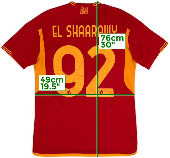 Camiseta de local del Roma 2023-24 El Shawaary #92 - 9/10 - (M)