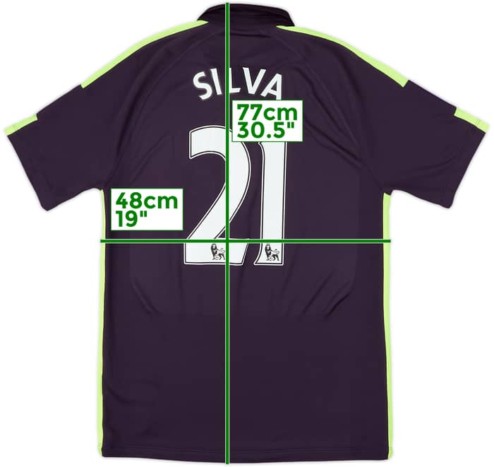 2014-15 Manchester City Third Shirt Silva #21 - 9/10 - (M)