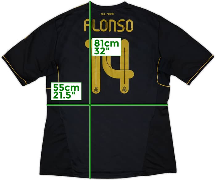 2011-12 Real Madrid Away Shirt Alonso #14 - 9/10 - (XL)