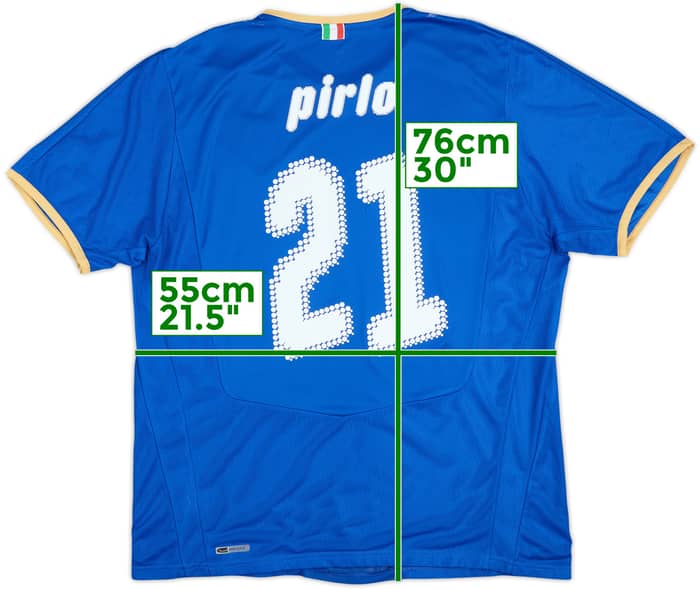 2007-08 Italy Home Shirt Pirlo #21 - 6/10 - (XL)
