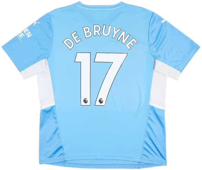 Camiseta de local del Manchester City 2021-22 De Bruyne #17 - 6/10 - (XL)