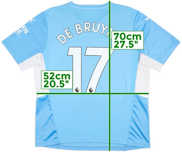 Camiseta de local del Manchester City 2021-22 De Bruyne #17 - 6/10 - (XL)