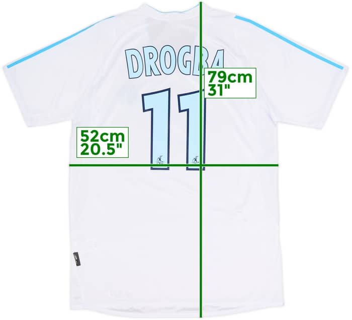 2003-04 Olympique Marseille Home Shirt Drogba #11 - 7/10 - (L)