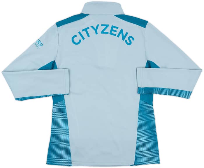 2021-22 Manchester City Player Issue Puma 1/4 Zip Drill Top #12 - 8/10 - (M.Boys)