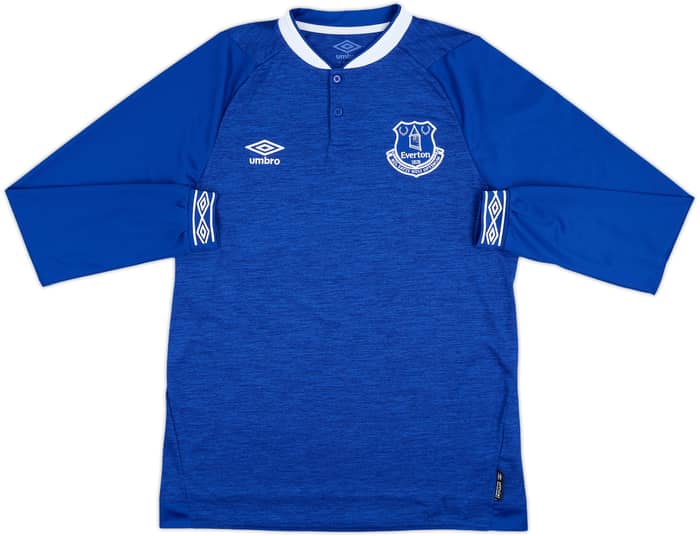 2018-19 Everton Home L/S Shirt Baines #3 - 9/10 - (M)