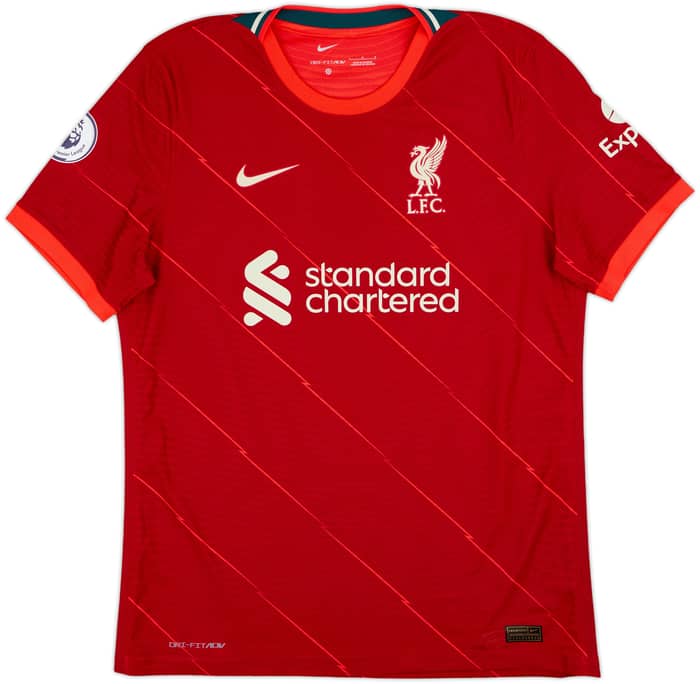 2021-22 Liverpool Authentic Home Shirt Virgil #4 - 10/10 - (L)