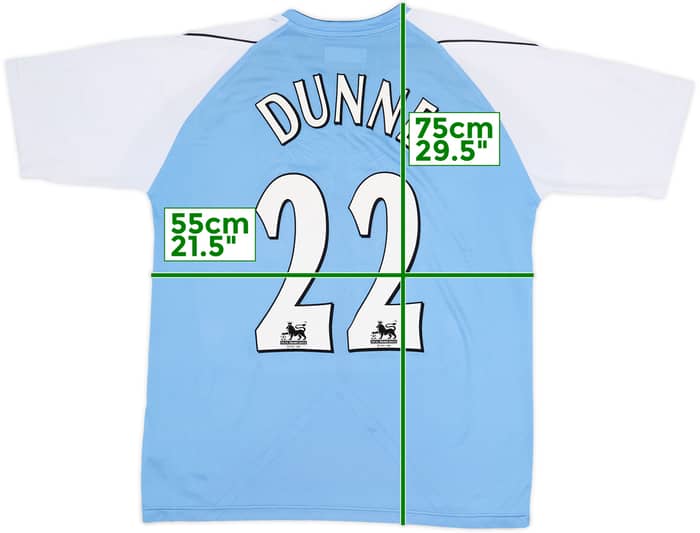 Camiseta de local del Manchester City 2006-07 Dunne #22 - 7/10 - (L)