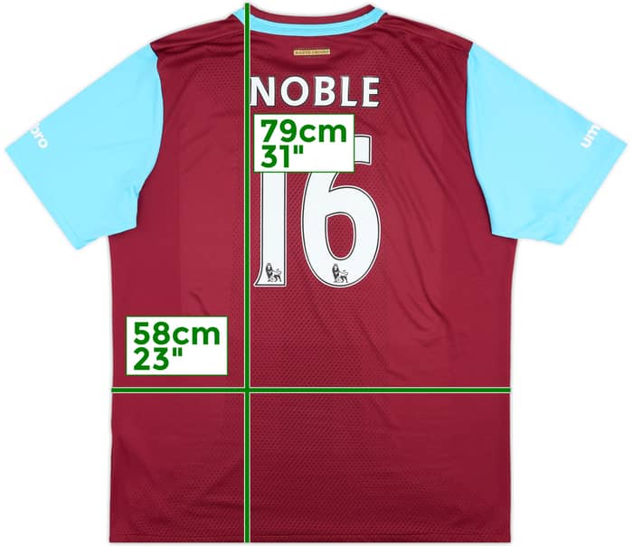 Camiseta de local del West Ham 2015-16 'Boleyn' Noble #16 - 10/10 - (XXL)