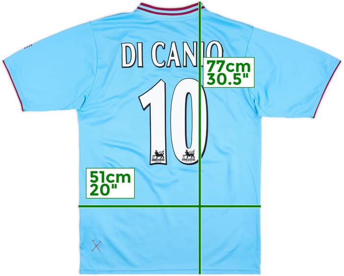 2001-03 West Ham Away Shirt Di Canio #10 - 8/10 - (L)