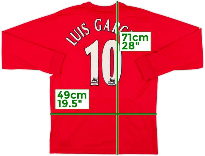 2004-06 Liverpool Home L/S Shirt Luis Garcia #10 - 4/10 - (M)