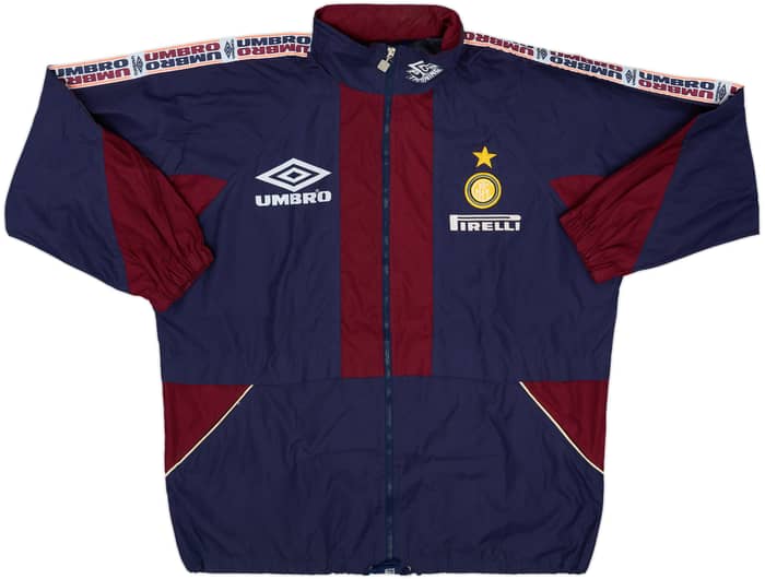 1995-96 Inter Milan Umbro Hooded Rain Jacket - 8/10 - (XL)