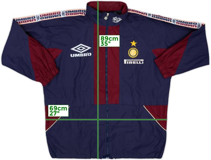 1995-96 Inter Milan Umbro Hooded Rain Jacket - 8/10 - (XL)