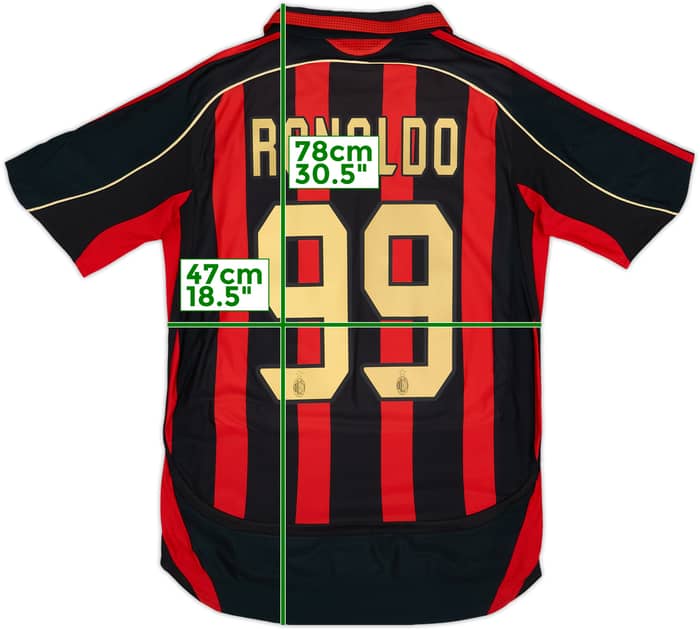 2006-07 AC Milan Home Shirt Ronaldo #99 - 7/10 - (S)