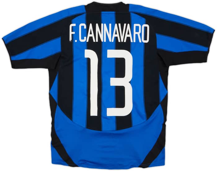 2003-04 Inter Milan Home Shirt F.Cannavaro #13 - 6/10 - (XL.Boys)