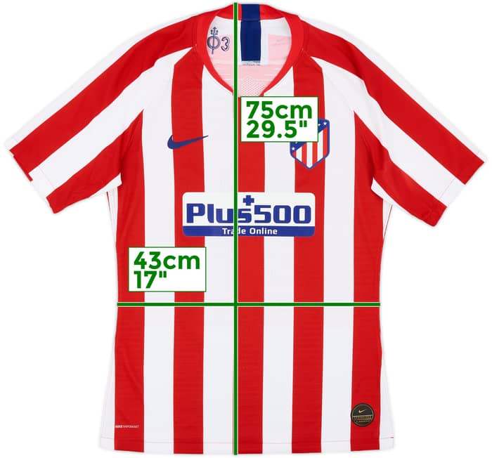 2019-20 Atletico Madrid Authentic Home Shirt - 10/10 - (M)