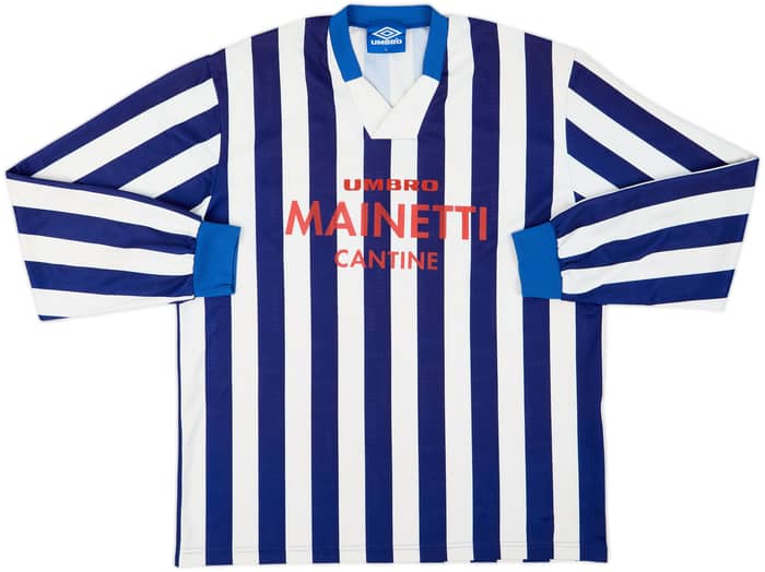 1990s Umbro Signed Template L/S Shirt #10 - 8/10 - (L)