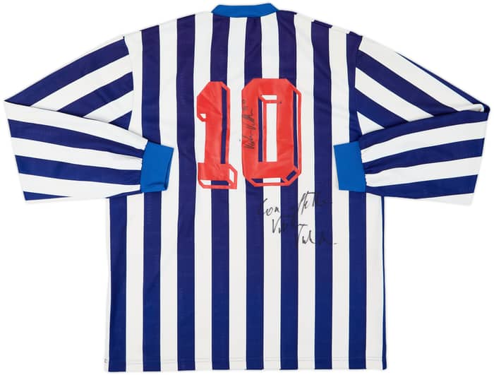 1990s Umbro Signed Template L/S Shirt #10 - 8/10 - (L)