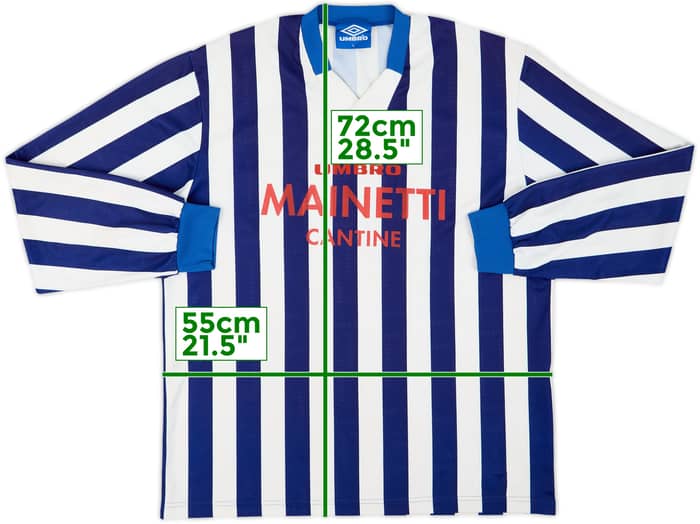 1990s Umbro Signed Template L/S Shirt #10 - 8/10 - (L)