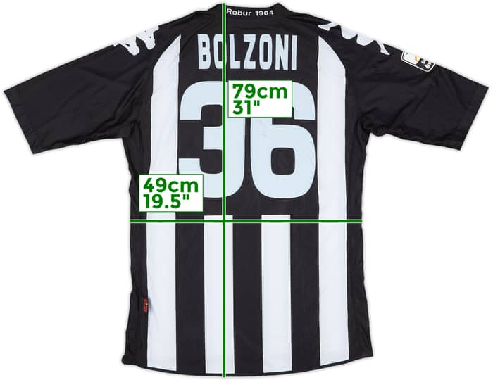 2010-11 AC Siena Match Issue Signed Home Shirt Bolzoni #36