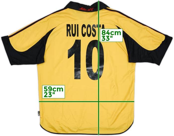1999-00 AC Milan Centenary Fourth Shirt Rui Costa #10 - 9/10 - (XL)