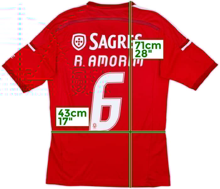 Camiseta de local del Benfica 2014-15 R.Amorim #6 - 5/10 - (S)