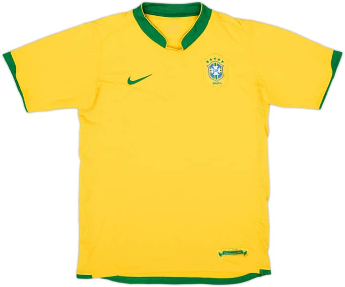 2006-08 Brasil Camiseta Local - 8/10 - (XL.Boys)