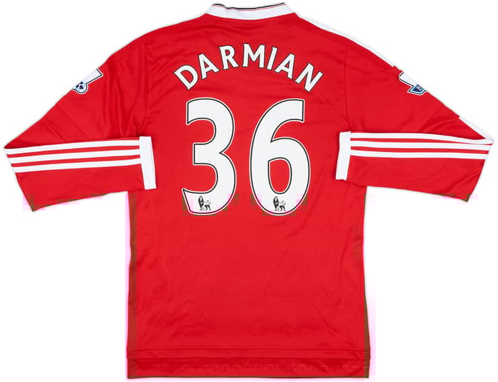 2015-16 Manchester United Home L/S Shirt Darmian #36 - 8/10 - (S)