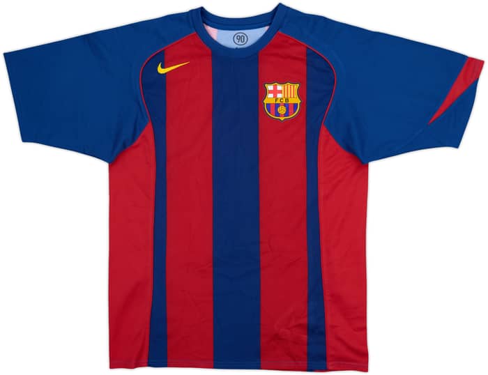 2004-05 Barcelona Basic Home Shirt Ronaldinho #10 - 9/10 - (M)