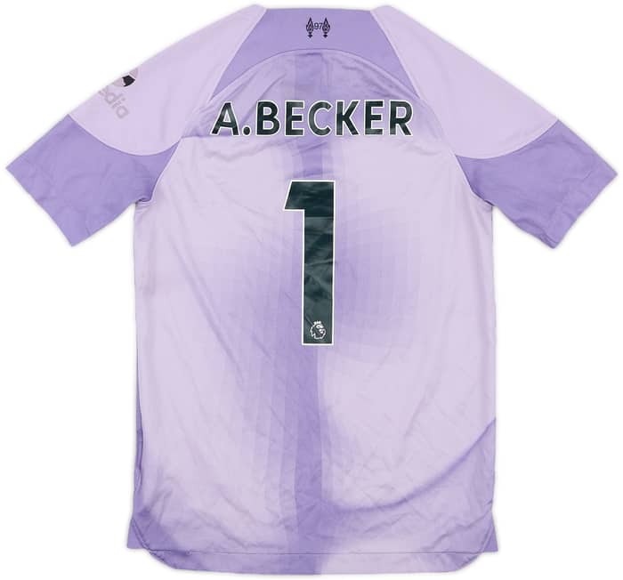 2022-23 Liverpool GK Shirt A.Becker #1 - 6/10 - (S.Boys)