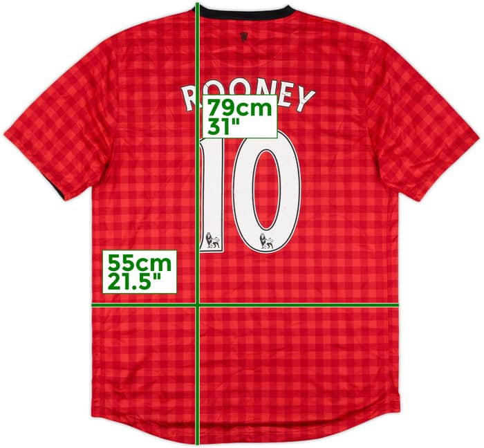 2012-13 Manchester United Home Shirt Rooney #10 - 4/10 - (L)
