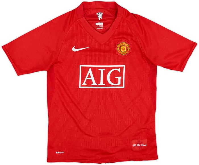 2007-09 Manchester United Home Shirt - 5/10 - (L.Boys)