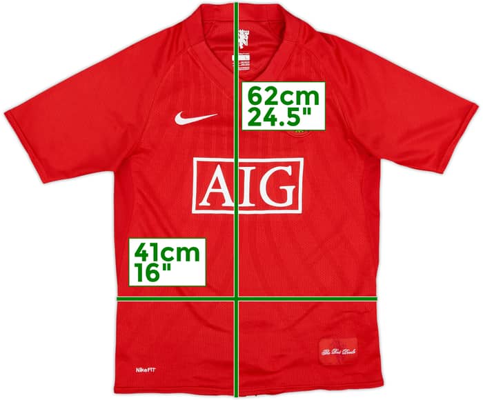 2007-09 Manchester United Home Shirt - 5/10 - (L.Boys)