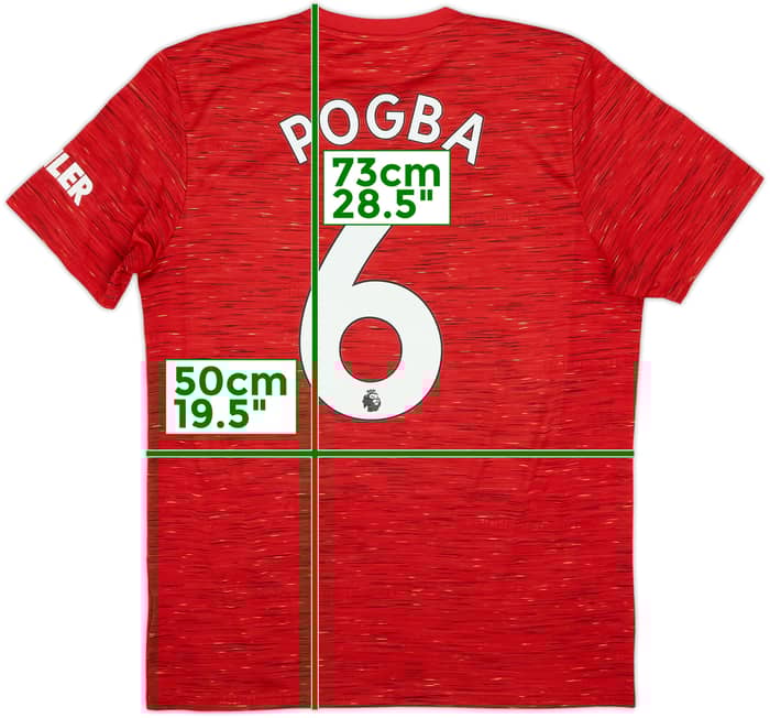 2020-21 Manchester United Home Shirt Pogba #6 - 8/10 - (M)