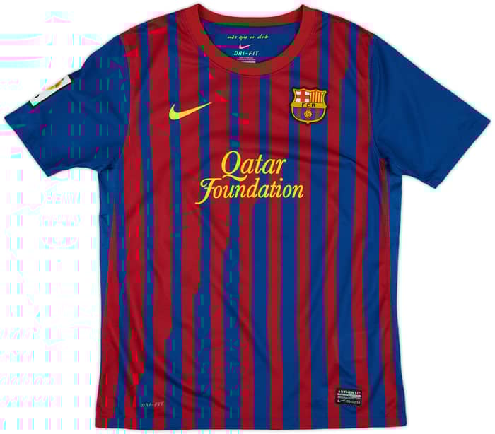 2011-12 Barcelona Home Shirt Pique #3 - 9/10 - (L.Boys)