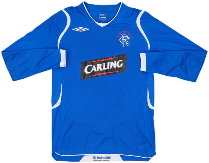 2008-09 Rangers Home L/S Shirt - 6/10 - (S)