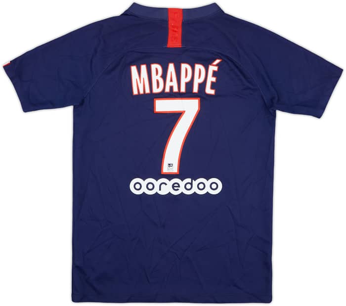 2019-20 Paris Saint-Germain Home Shirt Mbappe #7 - 7/10 - (L.Boys)