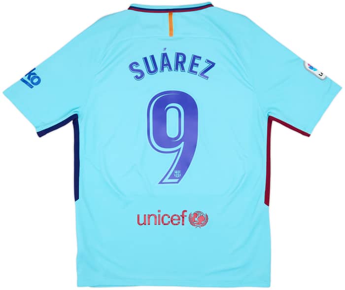 2017-18 Barcelona Away Shirt Suarez #9 - 6/10 - (L)