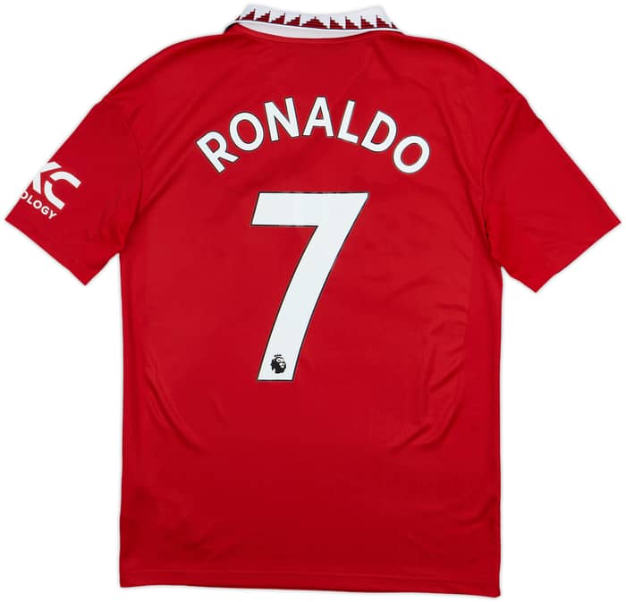 2022-23 Manchester United Home Shirt Ronaldo #7 - 8/10 - (XL.Boys)