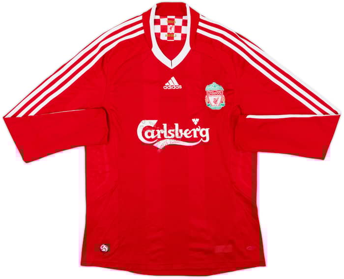 2008-10 Liverpool Home L/S Shirt - 5/10 - (M)