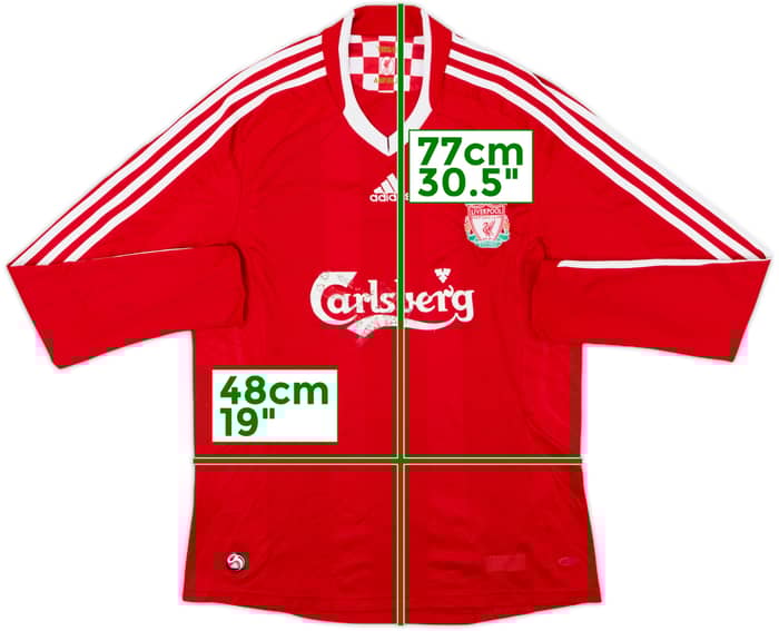 2008-10 Liverpool Home L/S Shirt - 5/10 - (M)